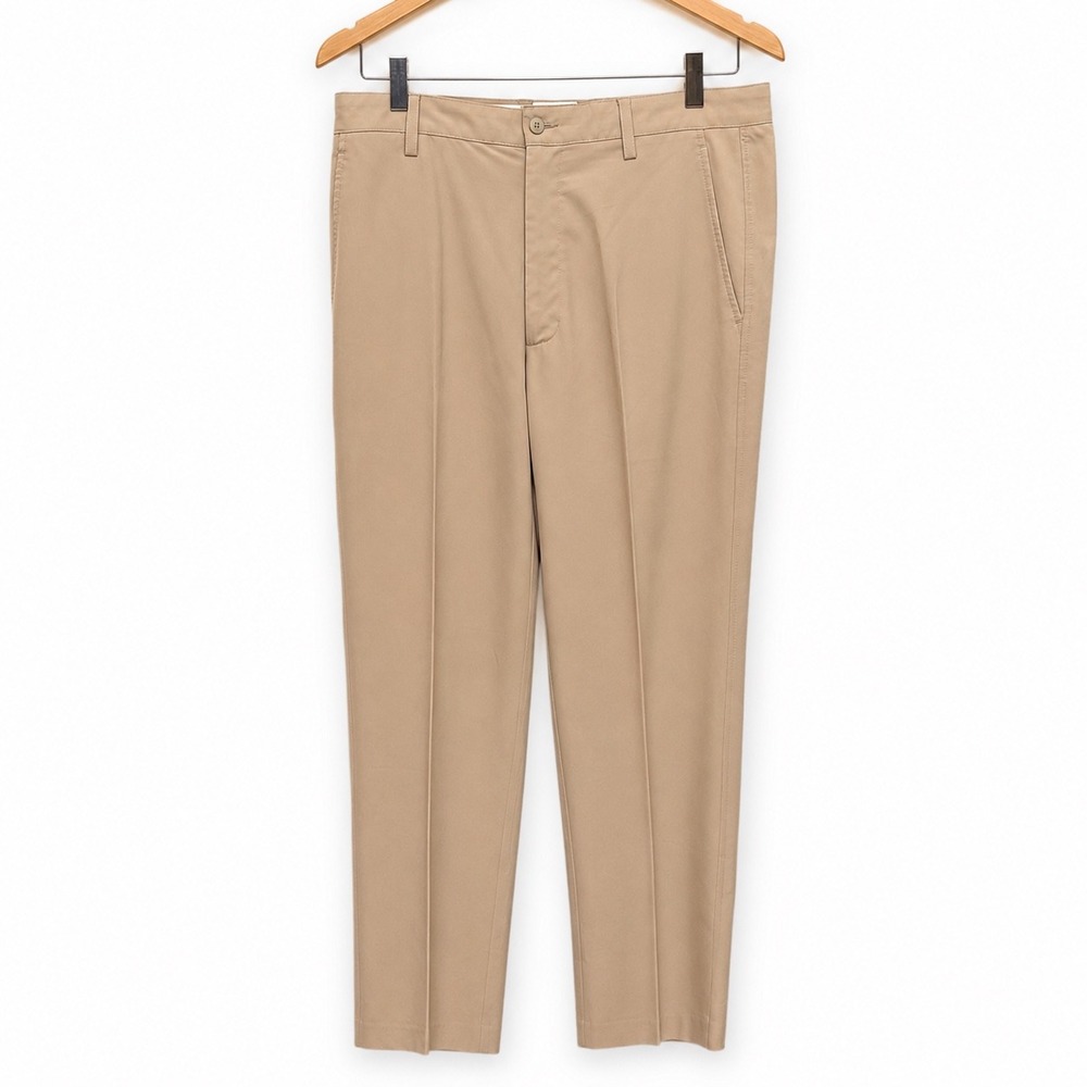 FootJoy Mens Golf Pants Khaki Tan Performance Stretch Flat Front 34x32